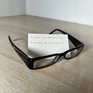 Prada VPR25I 7N6-1O1 Eyeglasses Brown Rhinestones Frames 50-15-135 READ